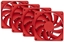 Attēls no HYTE FAN- -FA12-RR-4 system chodzenia komputerów Procesor Wentylator 12 cm Czerwony 4 szt.