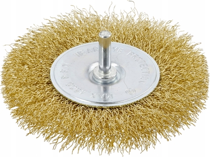 Picture of Högert Technik Szczotka tarczowa z trzpieniem 100 mm, drut mosiny 0.3 mm