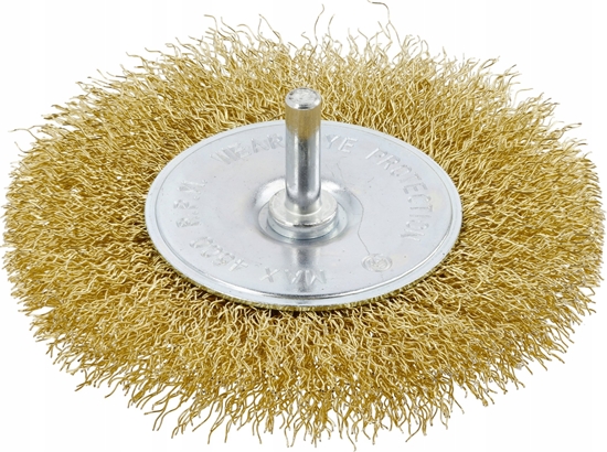 Picture of Högert Technik Szczotka tarczowa z trzpieniem 100 mm, drut mosiny 0.3 mm