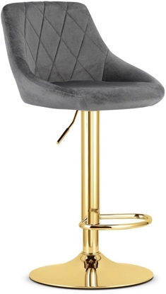 Picture of Hoker KAST - aksamit szary / baza zota