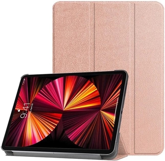 Picture of iLike Galaxy Tab A9 / A11 8.7 X110 Tri-Fold Eco-Leather Stand Case Rose Gold