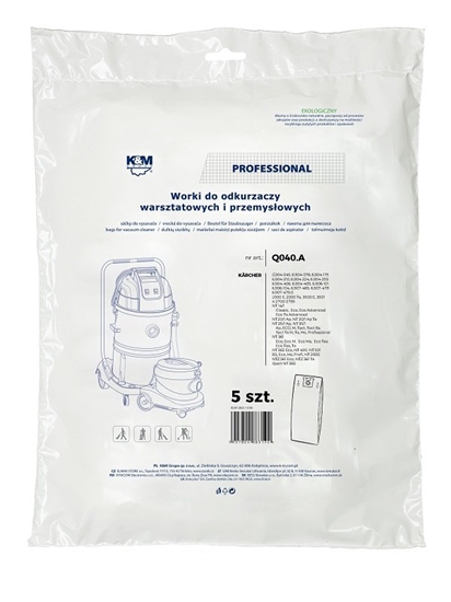 Picture of K&M KM-Q040.A Bags for vacuum cleaner KARCHER 6.904-210 / NT35 5 pcs.