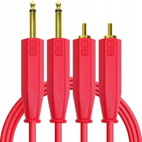 Picture of Kabel DJ TECHTOOLS DJ TECHTOOLS- Chroma Cabels Audio RCA -JACK (6,3mm) 1,5 m- czerwony