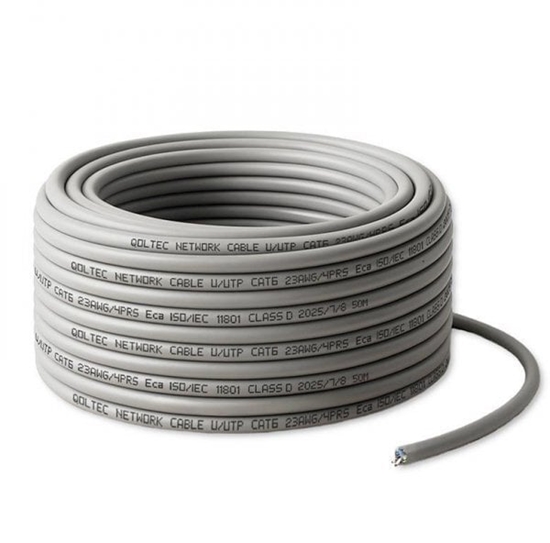 Picture of Kabel patchcord sieciowy skrętka UTP | Miedziany Cu | CAT6 | Highspeed 1Gb/s | LAN | 50m | Szary 
