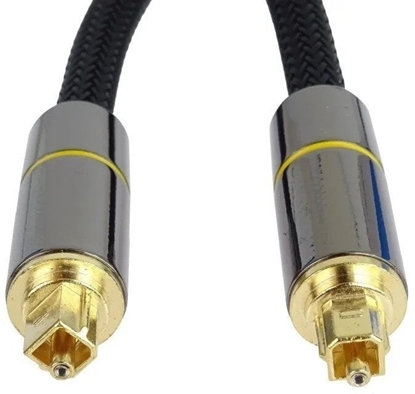 Picture of Kabel PremiumCord Optyczny audio kabel Toslink, OD:7mm, Gold-metal design + Nylon, 3m