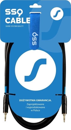 Picture of Kabel SSQ Jack 3.5mm - Jack 3.5mm 1m czarny (SS-1424)