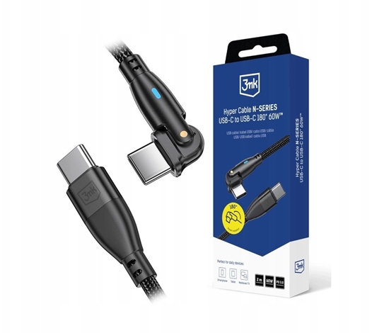 Picture of Kabel USB 3MK USB-C - USB-C 2 m Czarny (5903108680165)