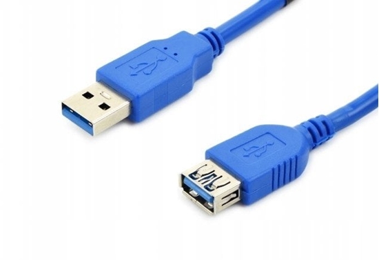Picture of Kabel USB Accura USB-A - USB-A 1.8m M/F blue