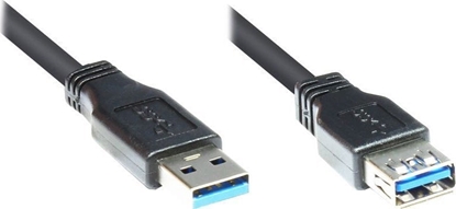 Picture of Kabel USB Alcasa USB-A - USB-A 1 m Czarny (2711-S01)