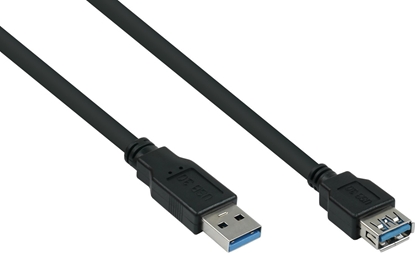 Picture of Kabel USB Alcasa USB-A - USB-A 5 m Czarny (UK30P-ASA-050S)