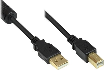 Picture of Kabel USB Alcasa USB-A - USB-B 3 m Czarny (GC-M0082)
