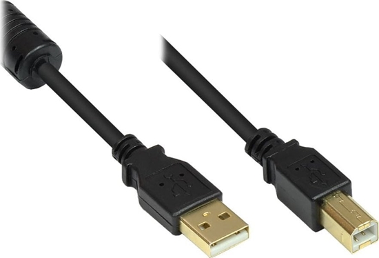 Picture of Kabel USB Alcasa USB-A - USB-B 3 m Czarny (GC-M0082)