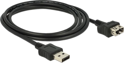Изображение Kabel USB Delock USB-A - USB-A 2 m Czarny (83665)
