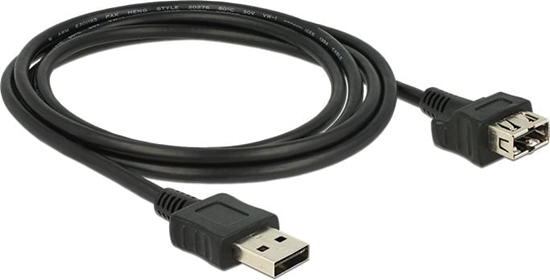 Изображение Kabel USB Delock USB-A - USB-A 2 m Czarny (83665)