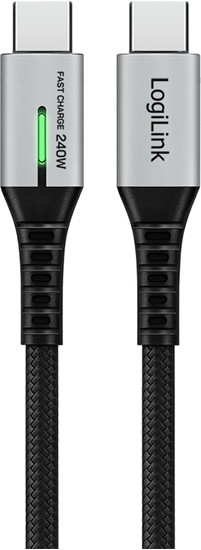 Picture of Kabel USB LogiLink USB-C - USB-C 0.5 m Czarno-srebrny (CU0441)