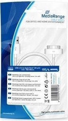 Picture of Kabel USB MediaRange USB-A - Lightning 1 m Biay (MRCS181)