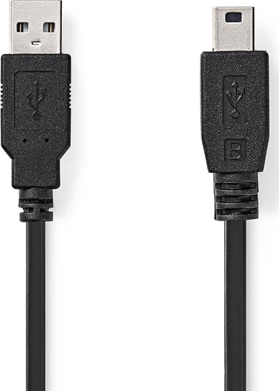 Изображение Kabel USB Nedis USB-A - miniUSB-B 3 m Czarny (CCGL60300BK30)