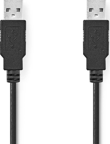 Изображение Kabel USB Nedis USB-A - USB-A 3 m Czarny (CCGL60000BK30)