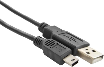 Attēls no Kabel USB Qoltec USB-A - miniUSB 1.8 m Czarny (5901878523279)