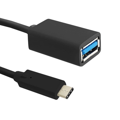 Picture of Kabel USB Qoltec USB-A - USB-C 0.25 m Czarny (50421)