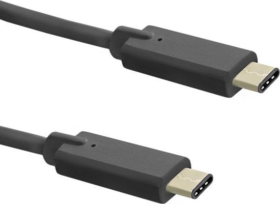 Изображение Kabel USB Qoltec USB-C - USB-C 1 m Czarny (50501)