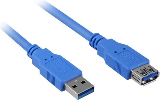 Picture of Kabel USB Sharkoon USB-A - USB-A 1 m Niebieski (4044951010875)