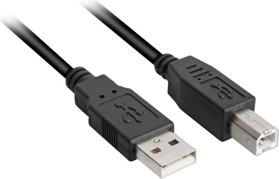 Изображение Kabel USB Sharkoon USB-A - USB-B 3 m Czarny (4044951015276)