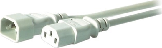 Изображение Kabel zasilajcy EFB EFB Kaltgeräteverl. C14 180°-C13 180°,grau,3.0m,3x1.00mm