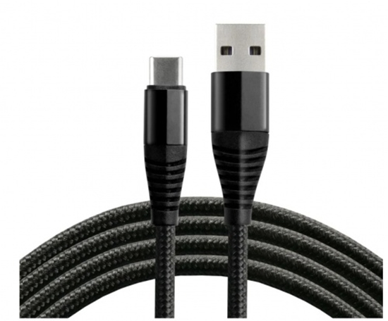 Изображение Kabel USB EverActive USB-A - USB-C 1 m Czarny (CBB-1CHB)