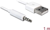 Изображение Kabelis USBAM > St.Jack 3.5mm M 4pin IPod, 1m, balts