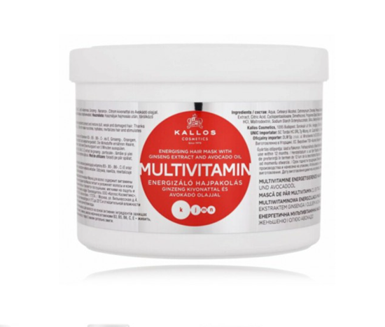 Изображение Kallos Multivitamin Energising Hair Mask 1000 ml
