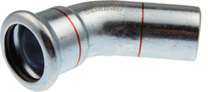 Picture of Karbona līkums 45° 108x108 i-ā (Steel) KAN-therm