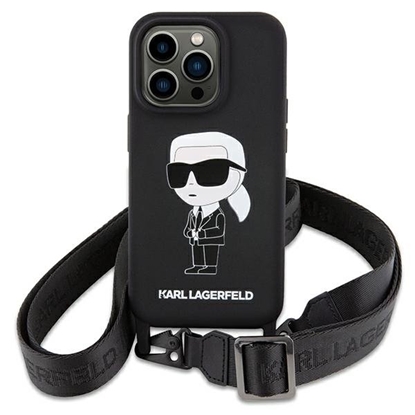 Attēls no Karl Lagerfeld Crossbody Silicone Ikonik Back Case for Apple iPhone 15