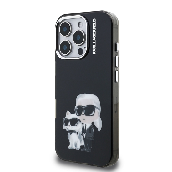 Picture of Karl Lagerfeld IML Aquarelle Karl and Choupette Case for Apple iPhone 16 Pro Max