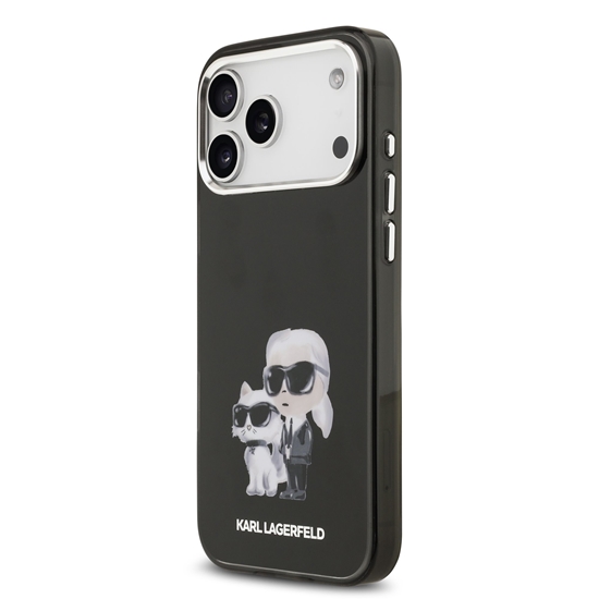 Picture of Karl Lagerfeld IML Aquarelle Karl and Choupette Case for iPhone 17 Pro Max / black