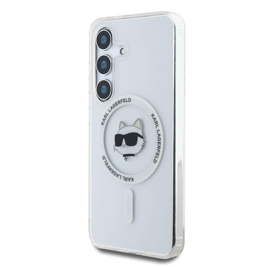 Picture of Karl Lagerfeld IML Choupette Head MagSafe Case for Samsung Galaxy S25+ / Transparent
