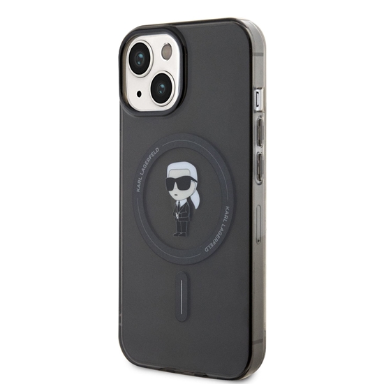 Picture of Karl Lagerfeld IML Ikonik MagSafe Case for iPhone 15 / Black