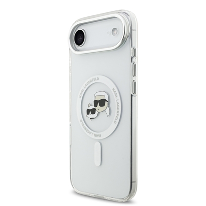 Attēls no Karl Lagerfeld IML K&CH Heads Metal Frame MagSafe Case for iPhone Air / Transparent
