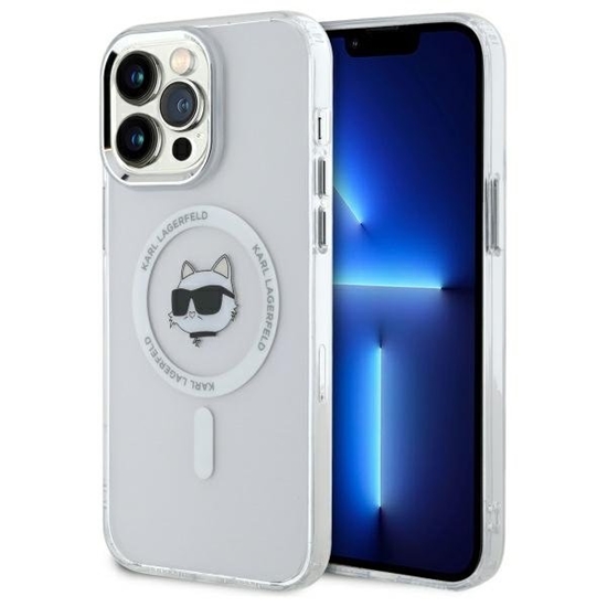Изображение Karl Lagerfeld KLHMP13XHLSCHH IML Metal Choupette Head Case for Apple iPhone 13 Pro Max