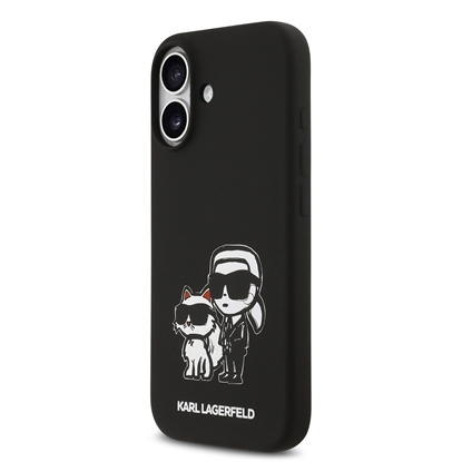 Attēls no Karl Lagerfeld Liquid Silicone K&CH Sketch MagSafe Case for iPhone 17 / Black
