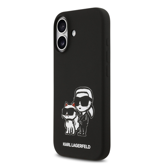 Изображение Karl Lagerfeld Liquid Silicone K&CH Sketch MagSafe Case for iPhone 17 / Black