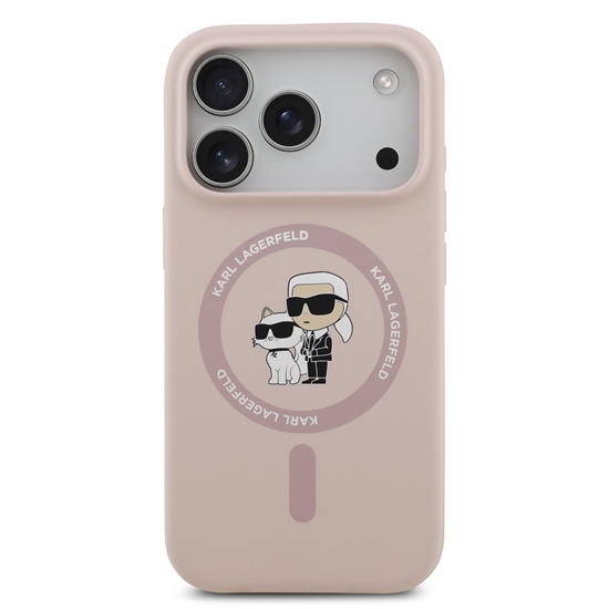 Изображение Karl Lagerfeld Liquid Silicone Karl and Choupette MagSafe Case for Apple iPhone 17 Pro