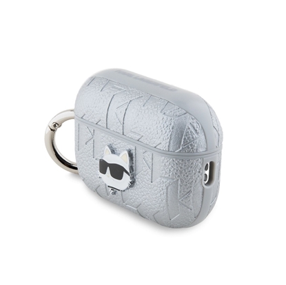 Изображение Karl Lagerfeld PU Embossed Choupette Head Case for AirPods Pro 2 / Silver