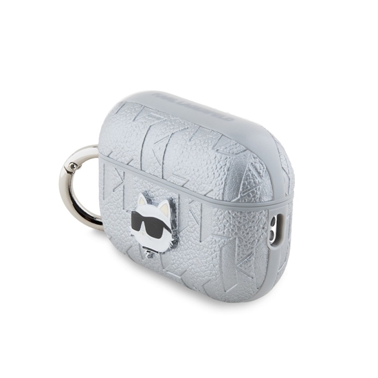 Изображение Karl Lagerfeld PU Embossed Choupette Head Case for AirPods Pro 2 / Silver
