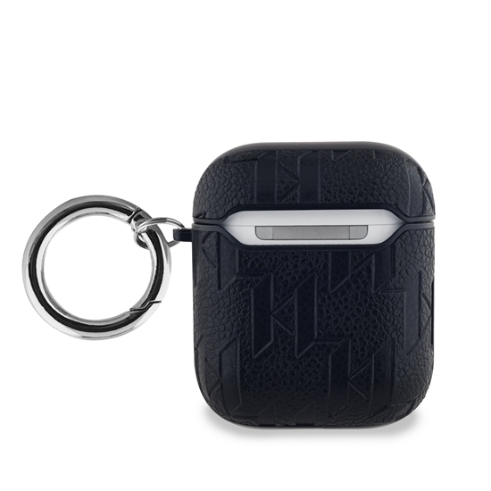 Изображение Karl Lagerfeld PU Embossed Karl Head Case for AirPods 1/2 / Black