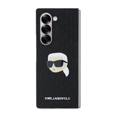 Изображение Karl Lagerfeld PU Saffiano Monogram Karl Head Case for Samsung Galaxy Z Fold 6 / black