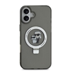 Picture of Karl Lagerfeld Ringstand Karl and Choupette MagSafe Case for iPhone 16 Plus / Black