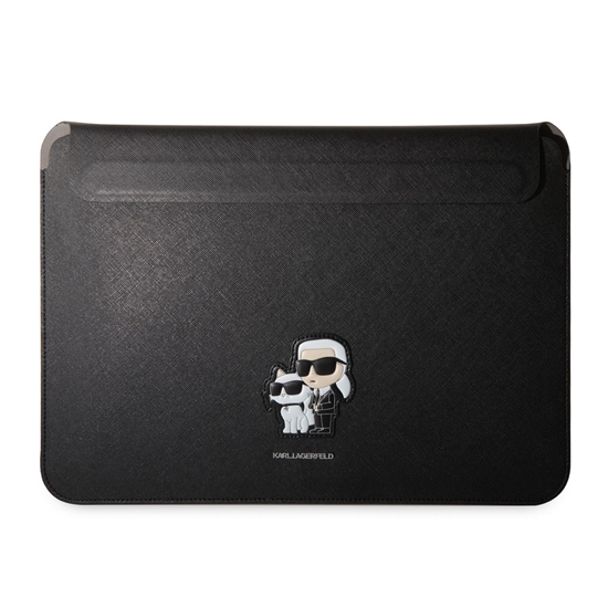 Picture of Karl Lagerfeld Saffiano Karl and Choupette Computer Sleeve 13/14" / black