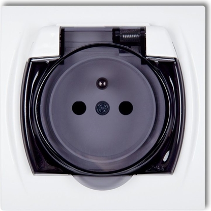 Attēls no Karlik Gniazdo bryzgoszczelne Logo z/u biay (LGPB-1zd)