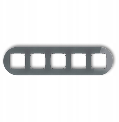 Attēls no Karlik Ramka uniwersalna piciokrotna okrga - efekt szka (ramka: grafitowa spód: grafitowy mat) 28-28-IRSO-5